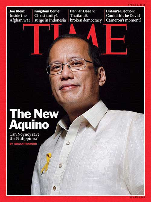 Noynoy Aquino on the cover of TIME Magazine's April 24, 2010 issue