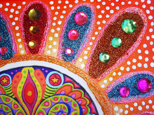 day of dead artwork. Day of the Dead art close-up