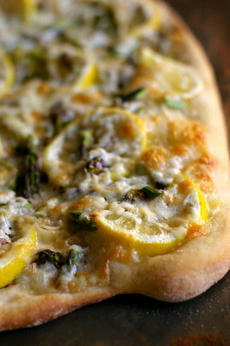 lemon asparagus pizza