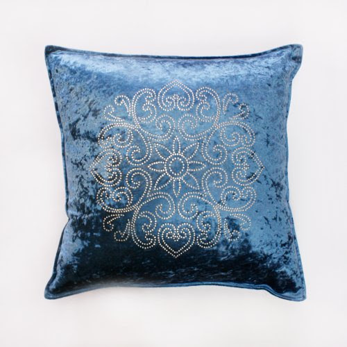 Henna rhinestone Stud Velvet Pillow Cover 19