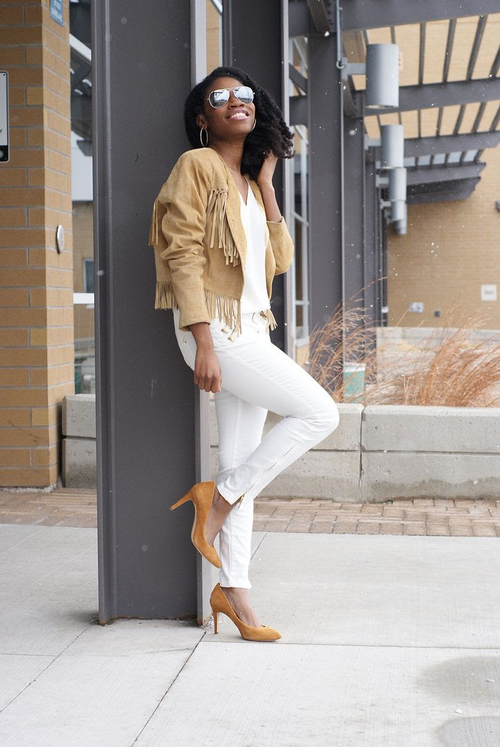 The fringe Jacket, Vintage, Spring 2015 trend, Toronto Fashion, Street Style 