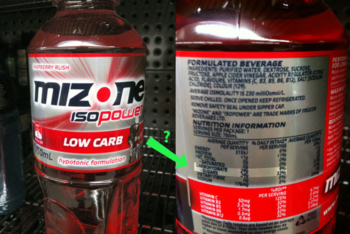 I'm sorry, how is a bottle of water plus 29g sugar 