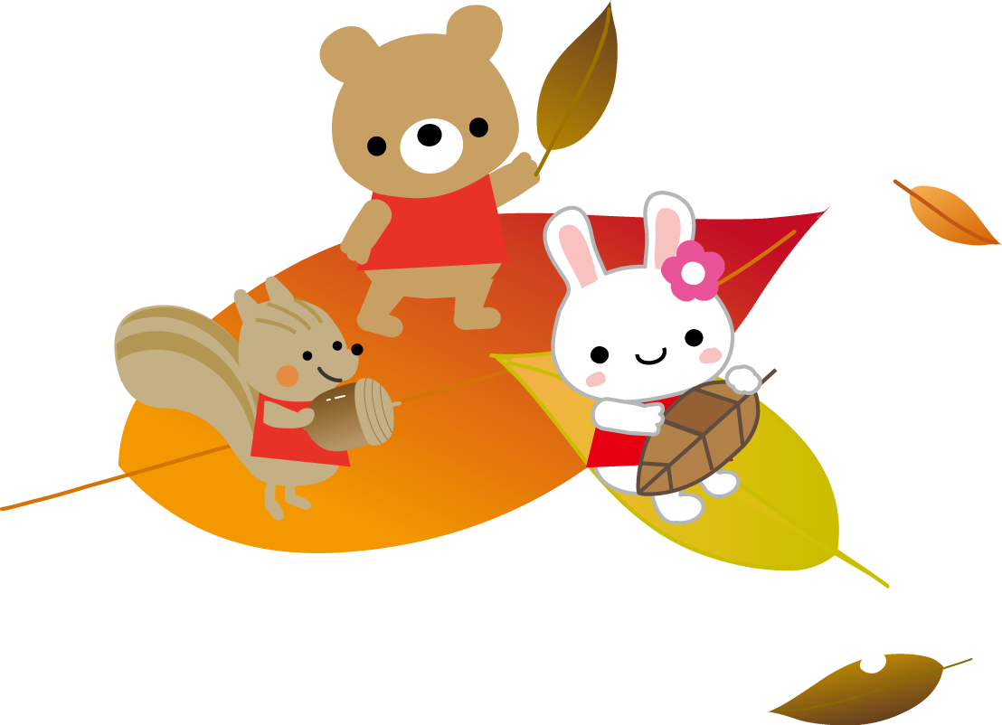 秋のイラスト 落ち葉 コスモス どんぐり 無料イラスト