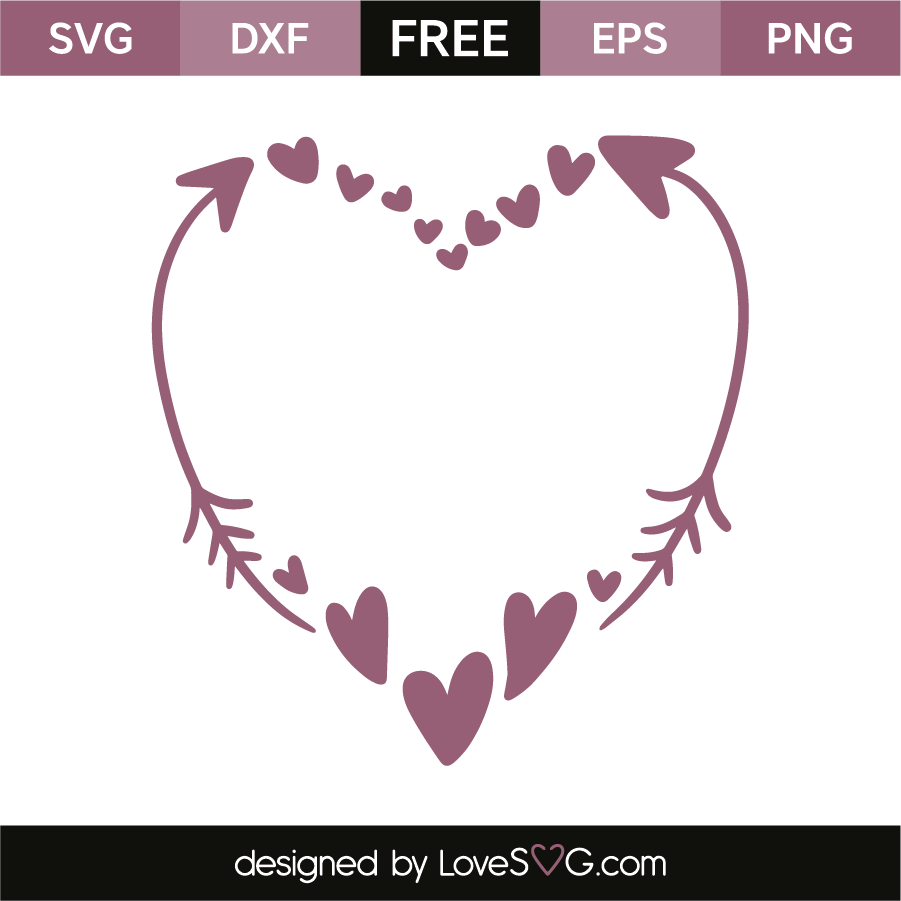 Download 238 Love Heart Arrow Svg SVG PNG EPS DXF File for Cricut, Silhouette and Other Machine
