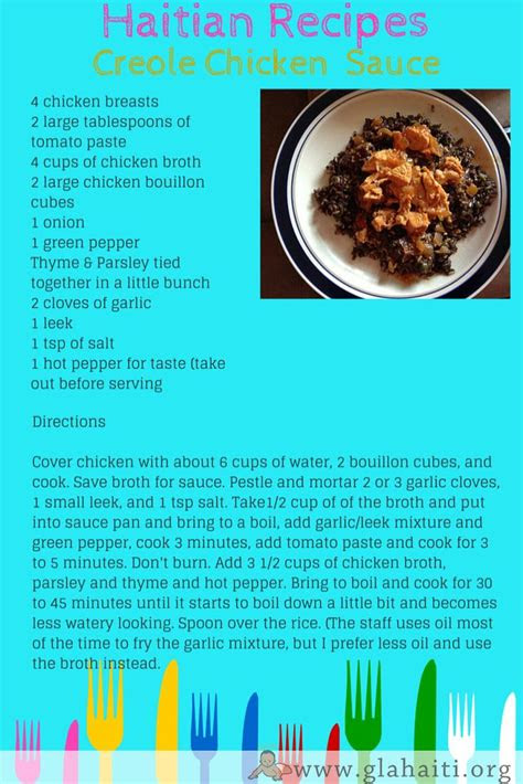 haitian recipes creole chicken sauce haitian recipes