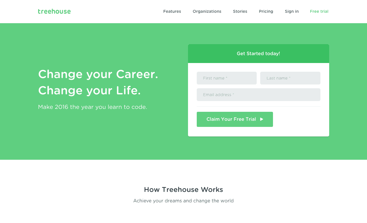 Start Learning at Treehouse for Free