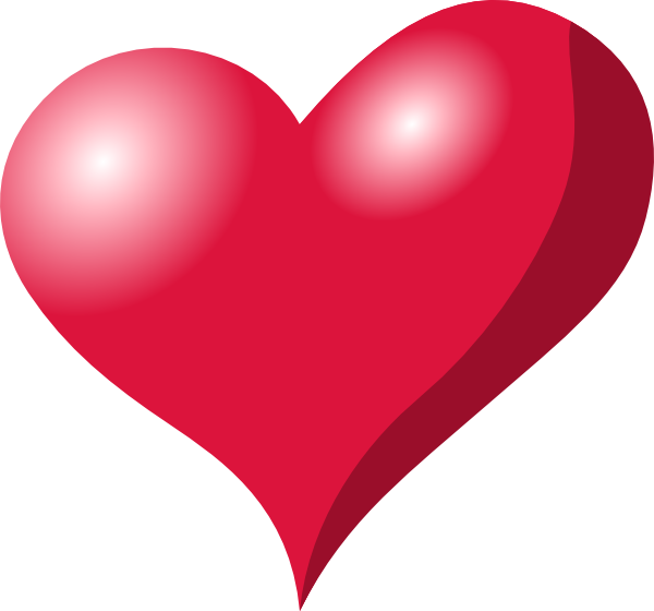 Download Red Heart Shadow clip art Free Vector / 4Vector