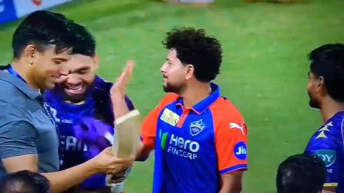 WATCH: Kuldeep Yadav caught slapping Rinku Singh on camera