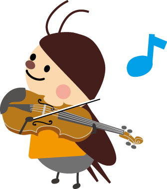 虫の音楽会のイラスト 無料イラスト素材