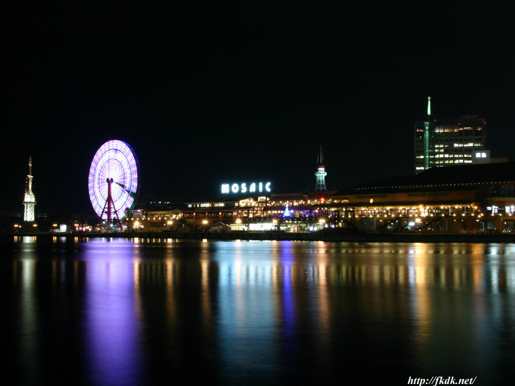 神戸モザイクの夜景の壁紙 風景写真無料壁紙