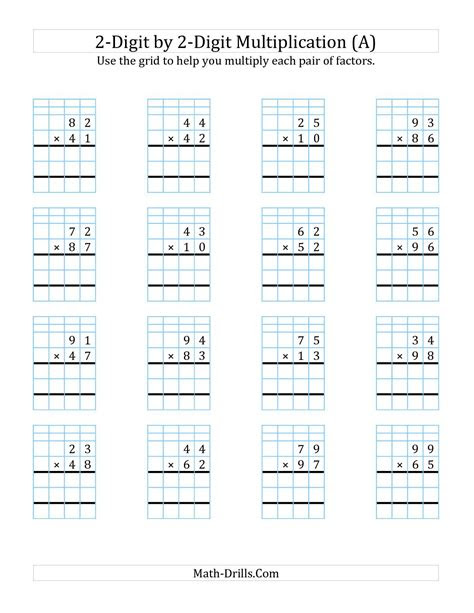  multiplying 2 digit by 2 digit worksheet printable word searches