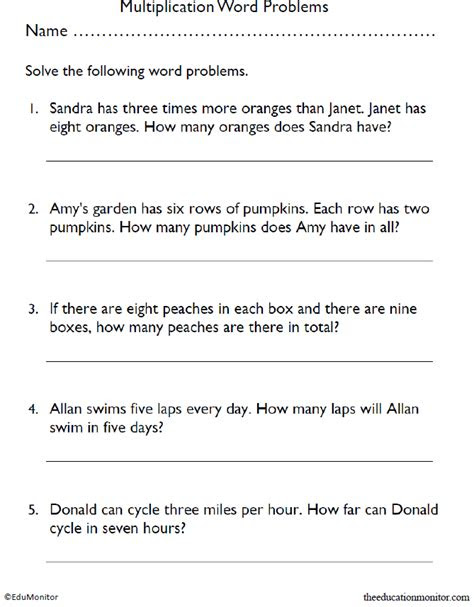 Webwelcome to our multiplication word problems for 4th grade. multiplication 4th grade multiplication worksheets edumonitor