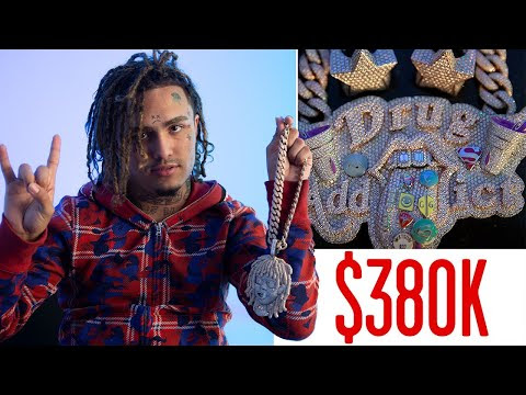 Lil Pump Shows Off His Jewelry For 'GQ'
