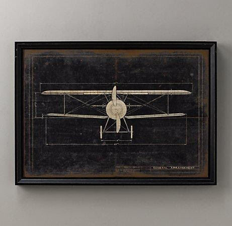 Model G Airplane Blueprint Wall Art Restoration Model G Airplane Blueprint Wall Art Restoration