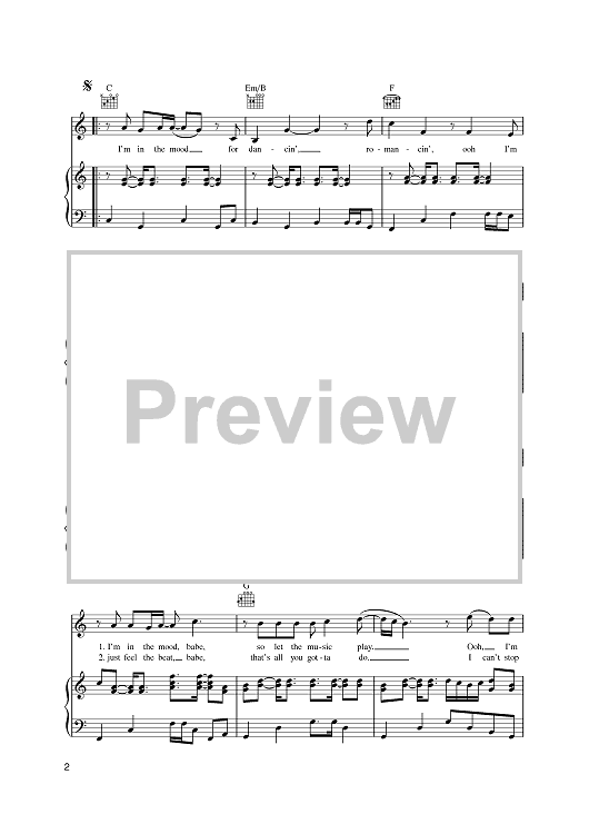Buy I 39 M In The Mood For Dancing Sheet Music By The Nolans For Piano Vocal Chords