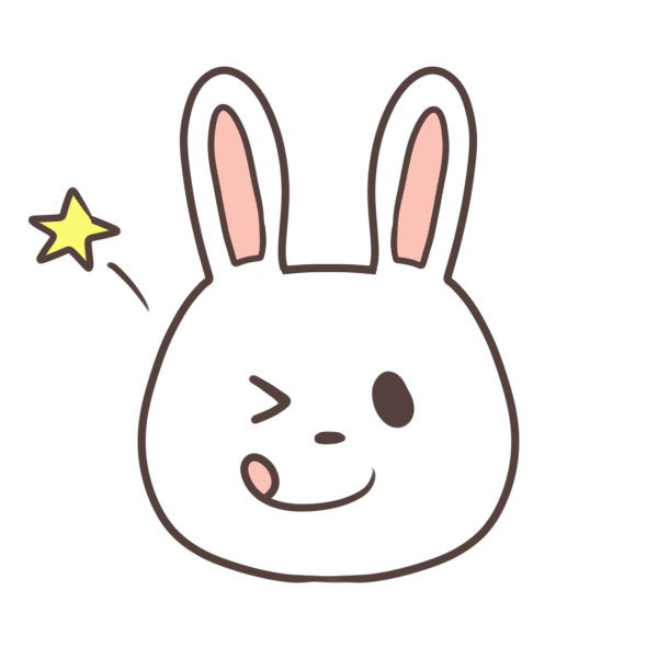 ウインクするウサギのイラスト かわいいフリー素材が無料のイラストレイン