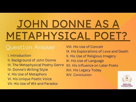 John Donne as a Metaphysical poet, John Donne as a metaphysical poet notes.