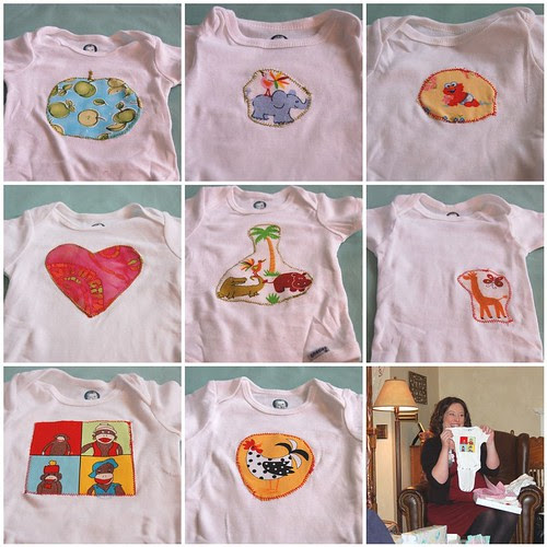 Lisa's baby shower onsies