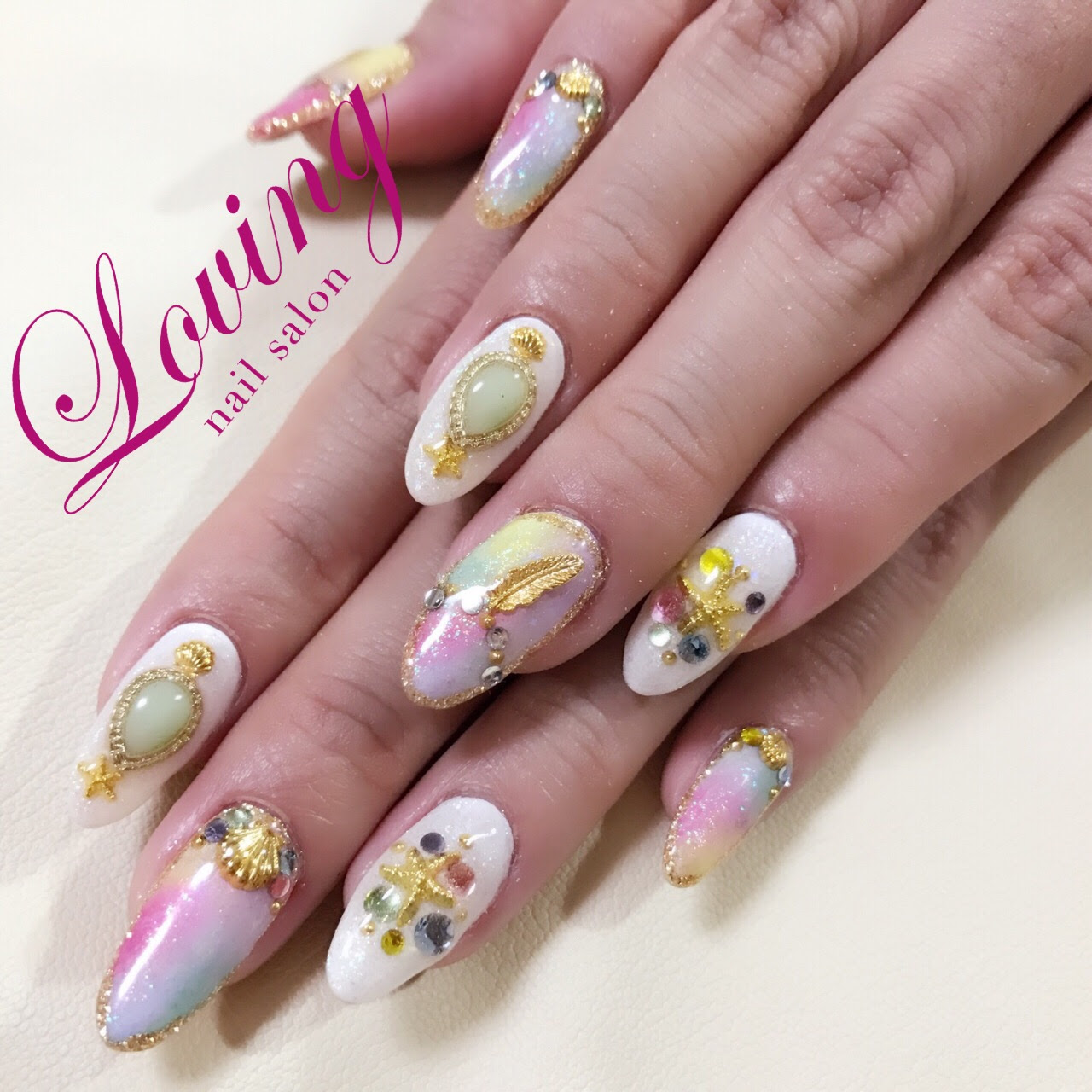 Rambiot11 夏 ホワイト ネイル