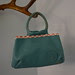 Teal Leather Poppy Purse