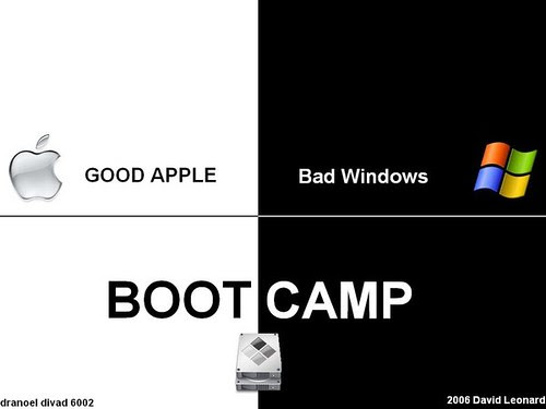 bootcamp+Mac --> Mac + Windows XP  ..logo