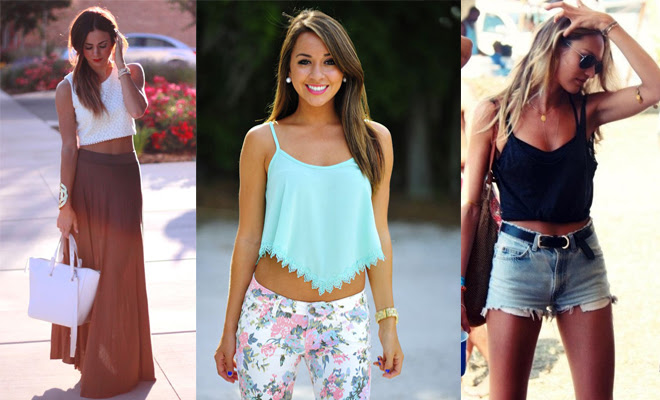 Crop tops y faldas largas