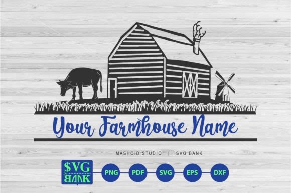 Love SVG Download Farmhouse with Split Custom Name SVG File Commercial license is always included
