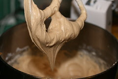 Sour Cream-Chocolate Cake with Peanut Butter Frosting and Chocolate-Peanut Butter Glaze