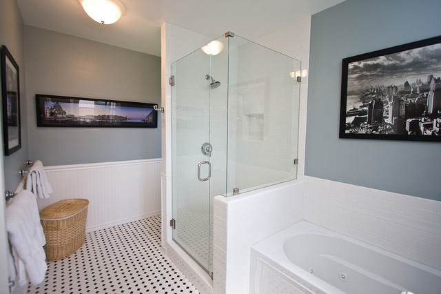 Traditional Black and White Tile Bathroom Remodel Traditional Black and White Tile Bathroom Remodel