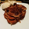 Spelt blueberry American-style pancakes (Kims portion, hence the ice cream!).