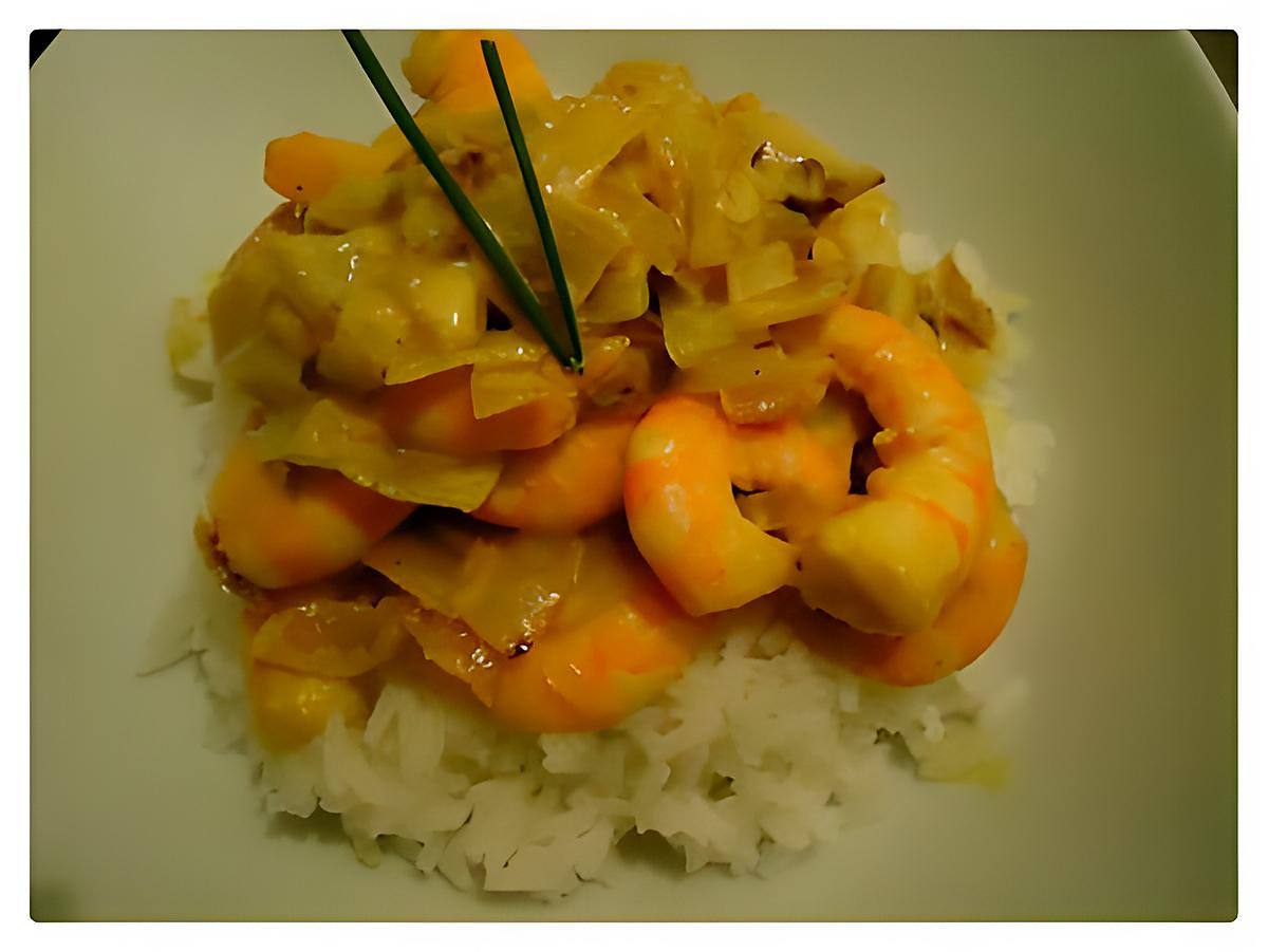 recette crevettes au lait de coco curry