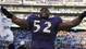 Ravens linebacker Ray Lewis celebrates Baltimore's 26-20 victory over Cincinnati.