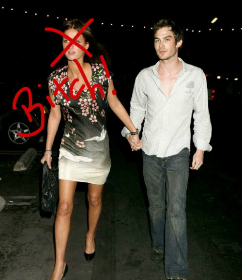nicky hilton and ian somerhalder. via ianfuckingsomerhalder