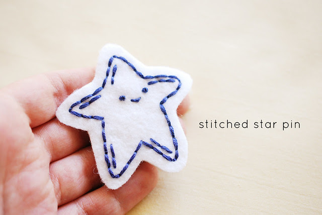 Stitched Star Pin