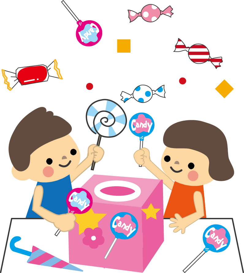 お菓子すくいイラスト無料素材