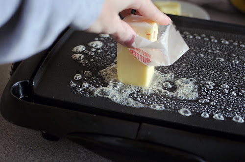 butter on the grill