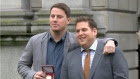 Jonah Hill and Channing Tatum received the Bram Stoker Medal from the Trinity Film Society before heading to the Dublin premier of 22 Jump St.