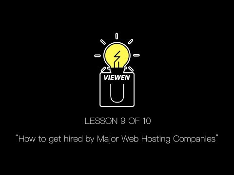 VIDEO : how to get hire by major web hosting companies - lesson 9 of 10 - having worked for the world'shaving worked for the world'slargestwebhaving worked for the world'shaving worked for the world'slargestwebhosting company, orlando del ...