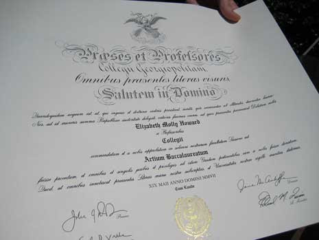 Georgetown Diploma
