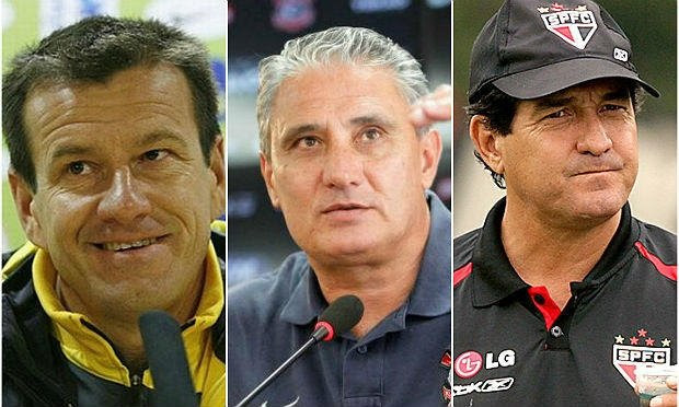 Dos três candidatos, o nome de Dunga ganhou força nesta sexta; Tite é o favorito do povo e Muricy anda em descrédito / Fotos: divulgação | Edição: NE10