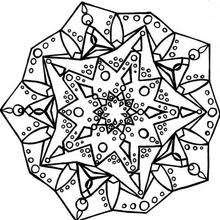 Dibujos para colorear mandala estrella en 3d - es.hellokids.com