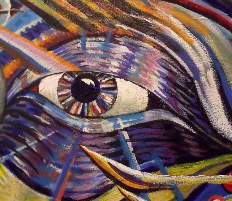 interdimensional mallard,acrylic painting,broken vulture art,bingorage,native art,ojibway