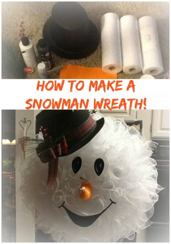 How to make a snowman wreath by Peggy Bond