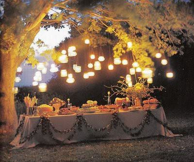 Lighting Ideas for an Outdoor Wedding - Boho Weddings