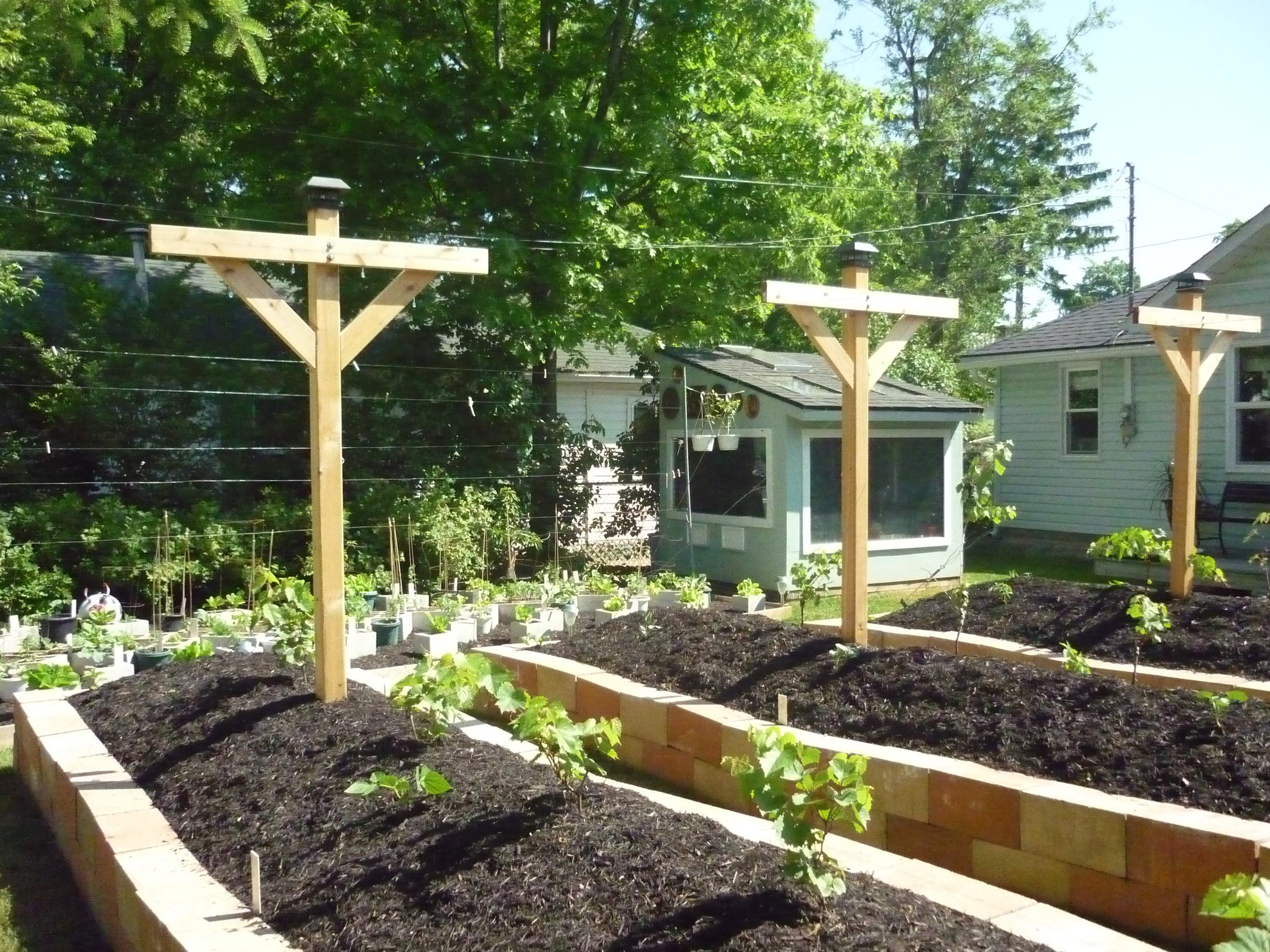 Combining Hugelkultur, Raised Beds, and Sheet Mulch 