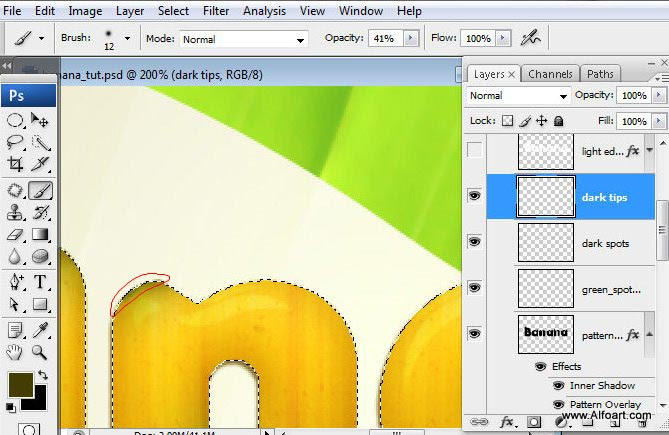 Banana 3D text effect, yellow text, fruit text effect in photoshop, free psd file, funny and cute text