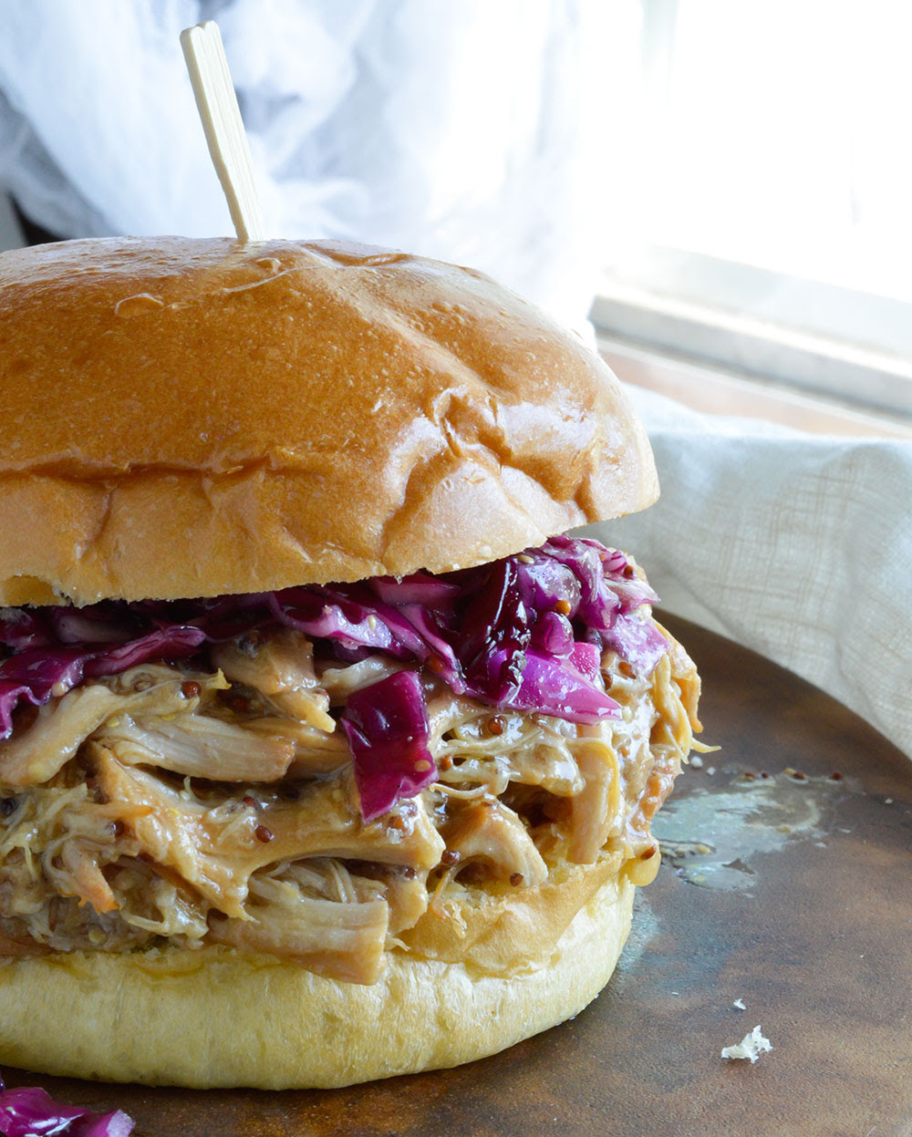 Honey Mustard Shredded Chicken Sandwich Recipe