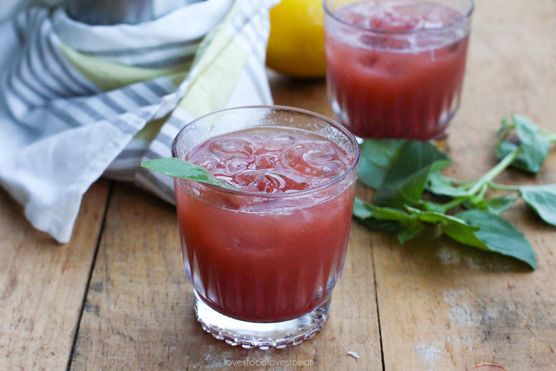 Raspberry & Basil Bourbon Jam Sours// Loves Food, Loves to Eat