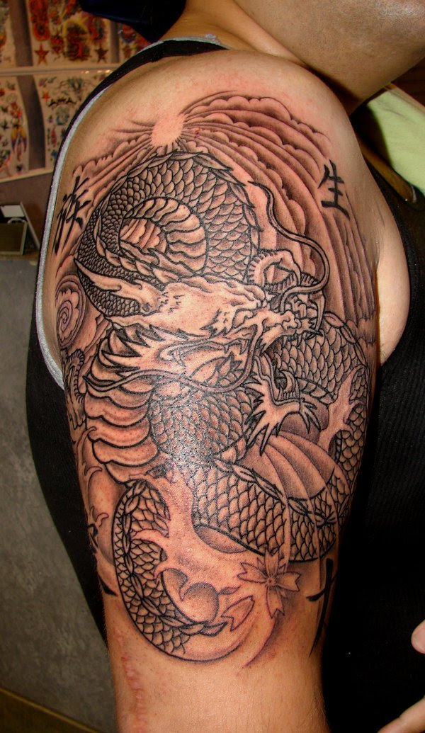 Upper Arm Dragon Tattoo Designs Clip Art Library