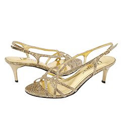 ReneÃ© Cambria (Gold) - Strappy Dress Shoes : gold strapy heels